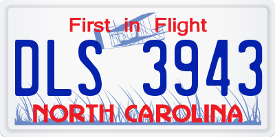 NC license plate DLS3943