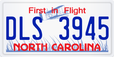 NC license plate DLS3945