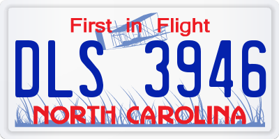 NC license plate DLS3946