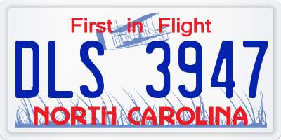 NC license plate DLS3947
