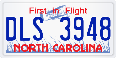 NC license plate DLS3948