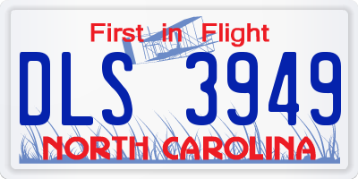 NC license plate DLS3949