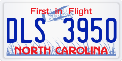 NC license plate DLS3950