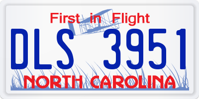 NC license plate DLS3951
