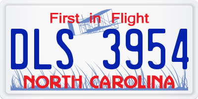 NC license plate DLS3954