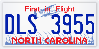 NC license plate DLS3955