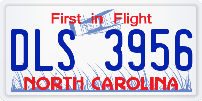 NC license plate DLS3956