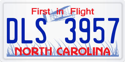 NC license plate DLS3957