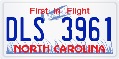 NC license plate DLS3961