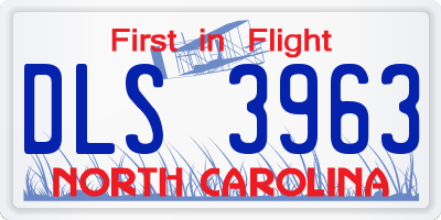 NC license plate DLS3963