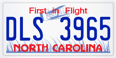 NC license plate DLS3965