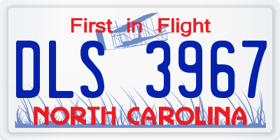 NC license plate DLS3967