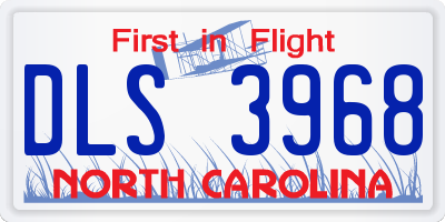 NC license plate DLS3968