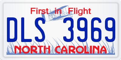 NC license plate DLS3969