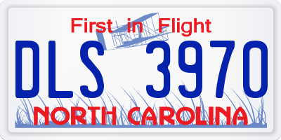 NC license plate DLS3970