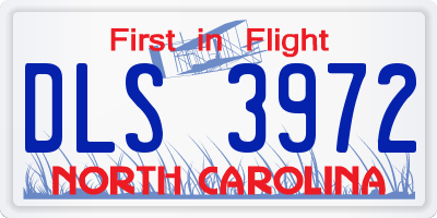 NC license plate DLS3972