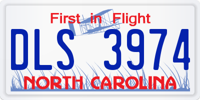 NC license plate DLS3974