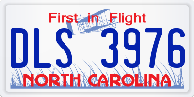 NC license plate DLS3976