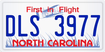 NC license plate DLS3977