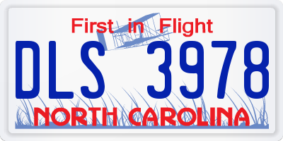 NC license plate DLS3978