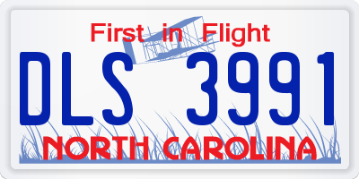 NC license plate DLS3991