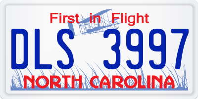 NC license plate DLS3997