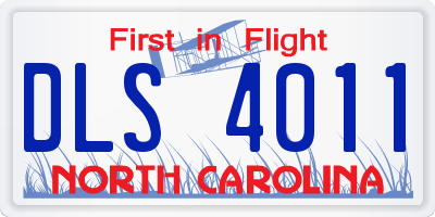NC license plate DLS4011