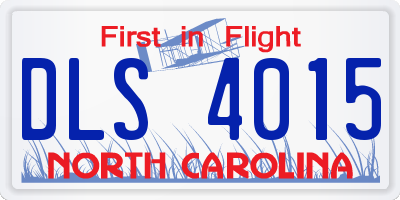 NC license plate DLS4015