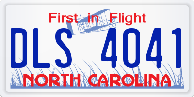 NC license plate DLS4041