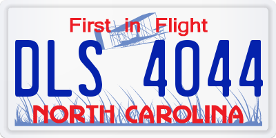 NC license plate DLS4044