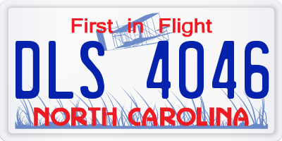 NC license plate DLS4046