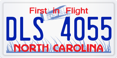 NC license plate DLS4055