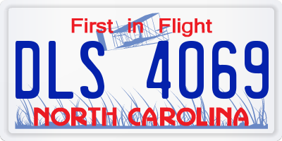 NC license plate DLS4069