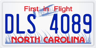 NC license plate DLS4089