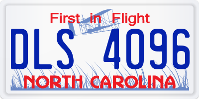 NC license plate DLS4096