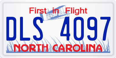 NC license plate DLS4097