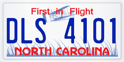 NC license plate DLS4101