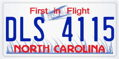 NC license plate DLS4115