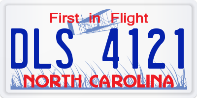 NC license plate DLS4121