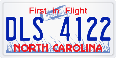 NC license plate DLS4122