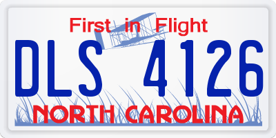 NC license plate DLS4126