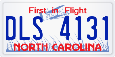 NC license plate DLS4131