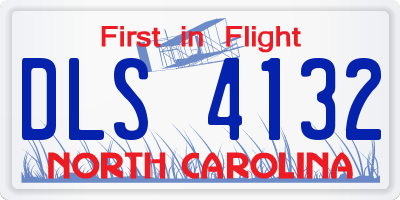 NC license plate DLS4132