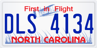 NC license plate DLS4134