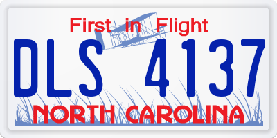NC license plate DLS4137