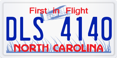 NC license plate DLS4140