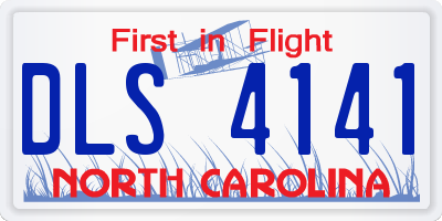 NC license plate DLS4141