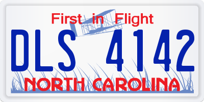 NC license plate DLS4142