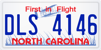 NC license plate DLS4146