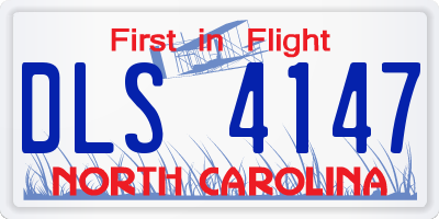 NC license plate DLS4147